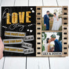 Couple Wife Husband Best Day Anniversary Personalized Canvas