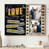 Couple Wife Husband Best Day Anniversary Personalized Canvas