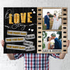 Couple Wife Husband Best Day Anniversary Personalized Canvas