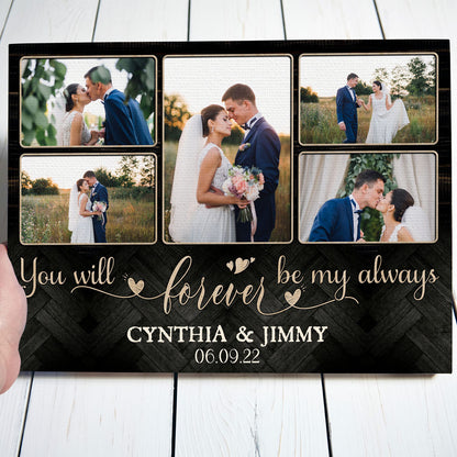 Couple Wife Husband Forever Wedding Anniversary Personalized Canvas