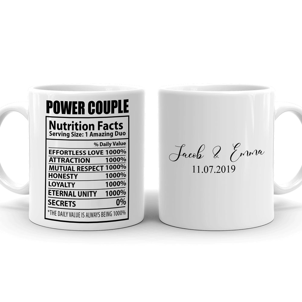Couple Wife Husband Power Couple Funny Anniversary Personalized Mug
