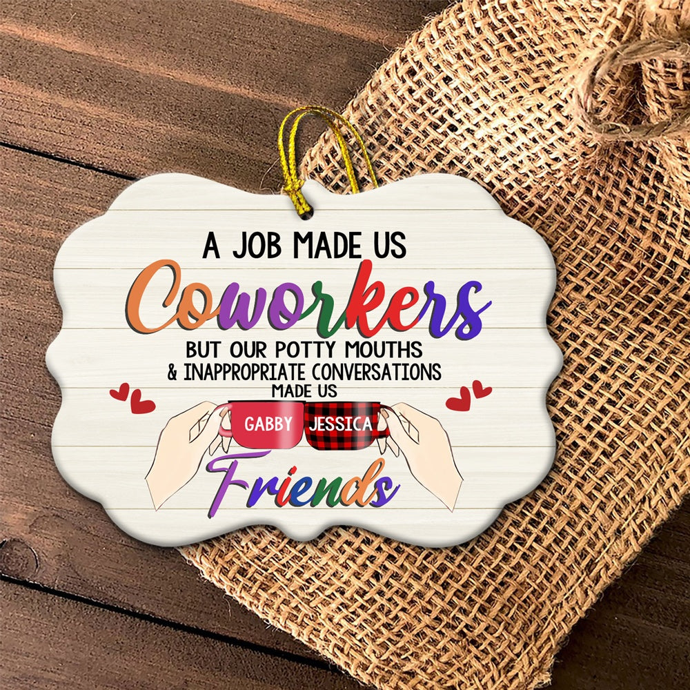 59184-Personalized Christmas Gift For Colleague Ornament, Custom Colleague Gift, Coworker Funny Ornament, Colleagues Friendship Gift H0
