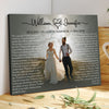 Custom Wedding Vows Anniversary Wife Husband Personalized Photo Canvas