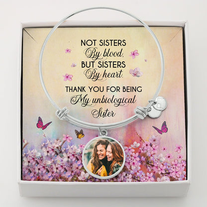 Personalized Gift For Unbiological Sister Best Friend Bracelet Bangle