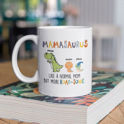 Dad And Daughter Dadasaurus Funny Personalized Mug