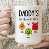 Dad And Daughter Son Daddy&#39;s Little Monsters Funny Personalized Mug