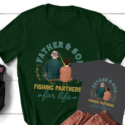 Dad Father Son Fishing Partner Funny Personalized Shirt