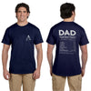 Dad Nutrition Funny Twosided Personalized Shirt