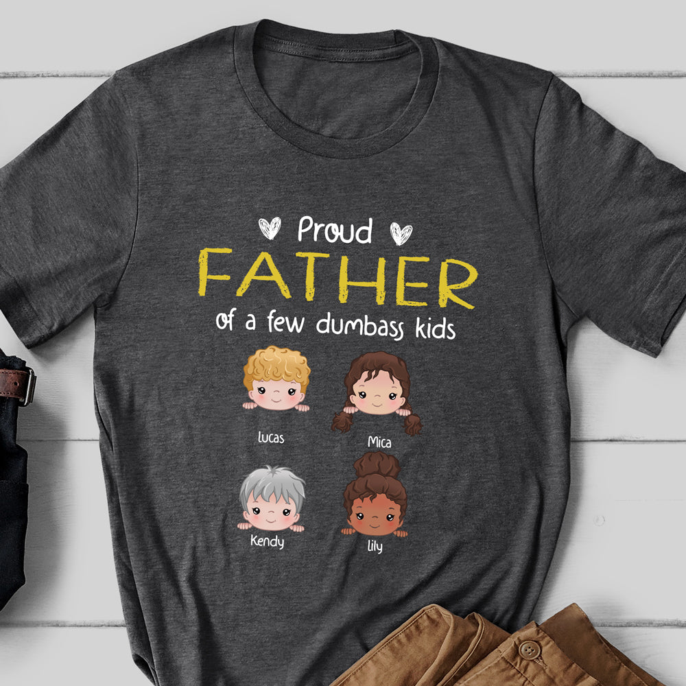 Dad Husband Father Of Dumbass Daughter Son Funny Personalized Shirt
