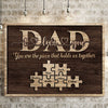 Dad Puzzle Personalized Childrens Names Canvas