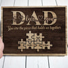 Dad Puzzle Personalized Childrens Names Canvas