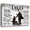 Dad Son Father Golf Thank You Meaningful Personalized Canvas