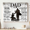 Dad Son Father Golf Thank You Meaningful Personalized Canvas