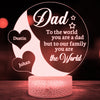 Dad Father The World Daughter Son Meaningful Personalized Night Light