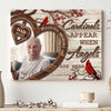 Dad Cardinals And Angels Memorial Personalized Canvas