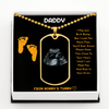 Personalized Gift For Expecting Dad Bump Message Card Dog Tag Necklace
