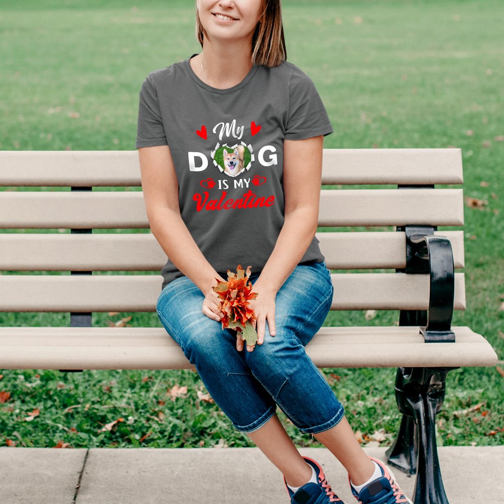 Dog Lover Gift My Dog Is My Valentine Dog Mom Personalized Shirt