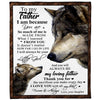 Daughter To DadI Love You With All My Heart Wolf BlanketGift For Dad