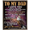 Daughter To DadYou Are The World To Me Eagle BlanketGift For Dad