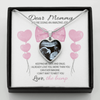 Personalized Gift For Expecting Mom I Can&#39;t Wait To Meet You Heart Message Card Heart Necklace