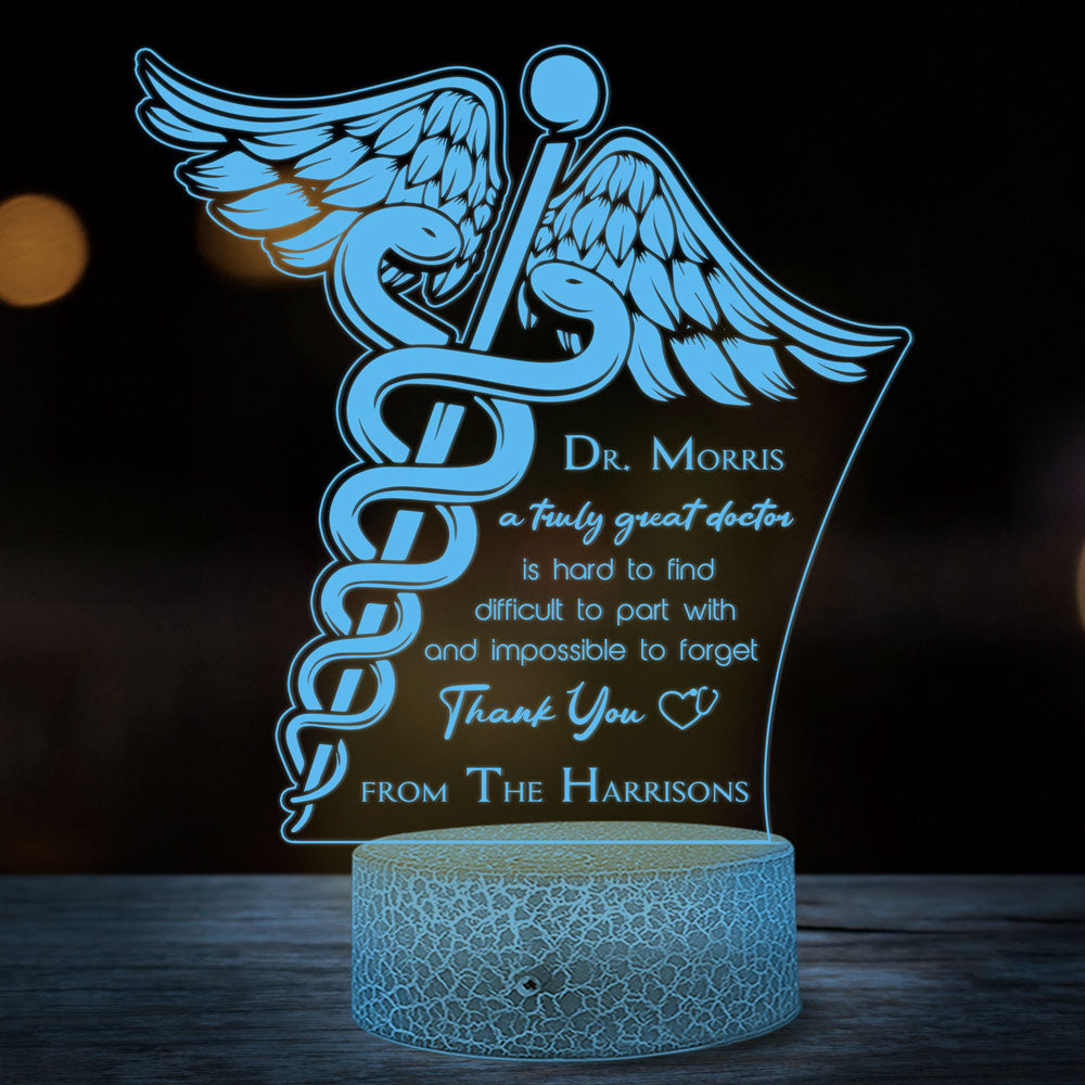 Doctor Appreciation Family Doctor Thank You Personalized Night Light