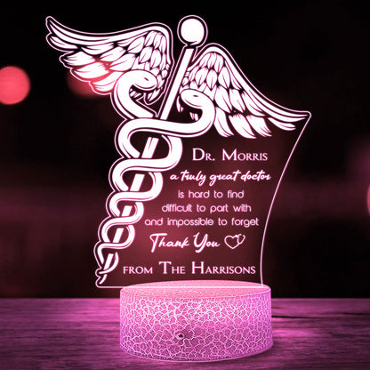 Doctor Appreciation Family Doctor Thank You Personalized Night Light