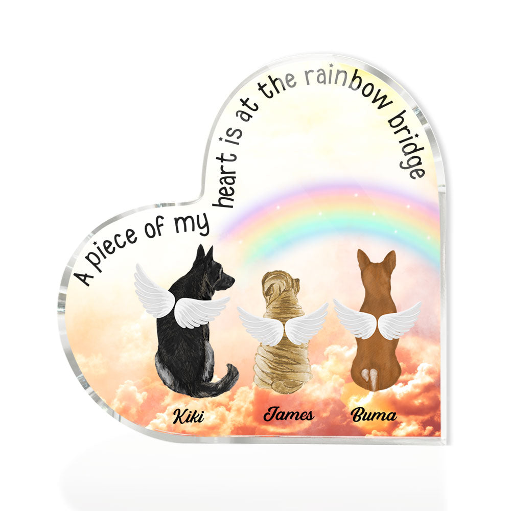 Dog Loss Memorial Rainbow Bridge Sympathy Personalized Plaque