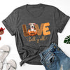 Dog Lovers Love Fall Y&#39;all Autumn Personalized Shirt