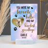 Dog Memorial Passing You Were My Favorite Hello Personalized Plaque