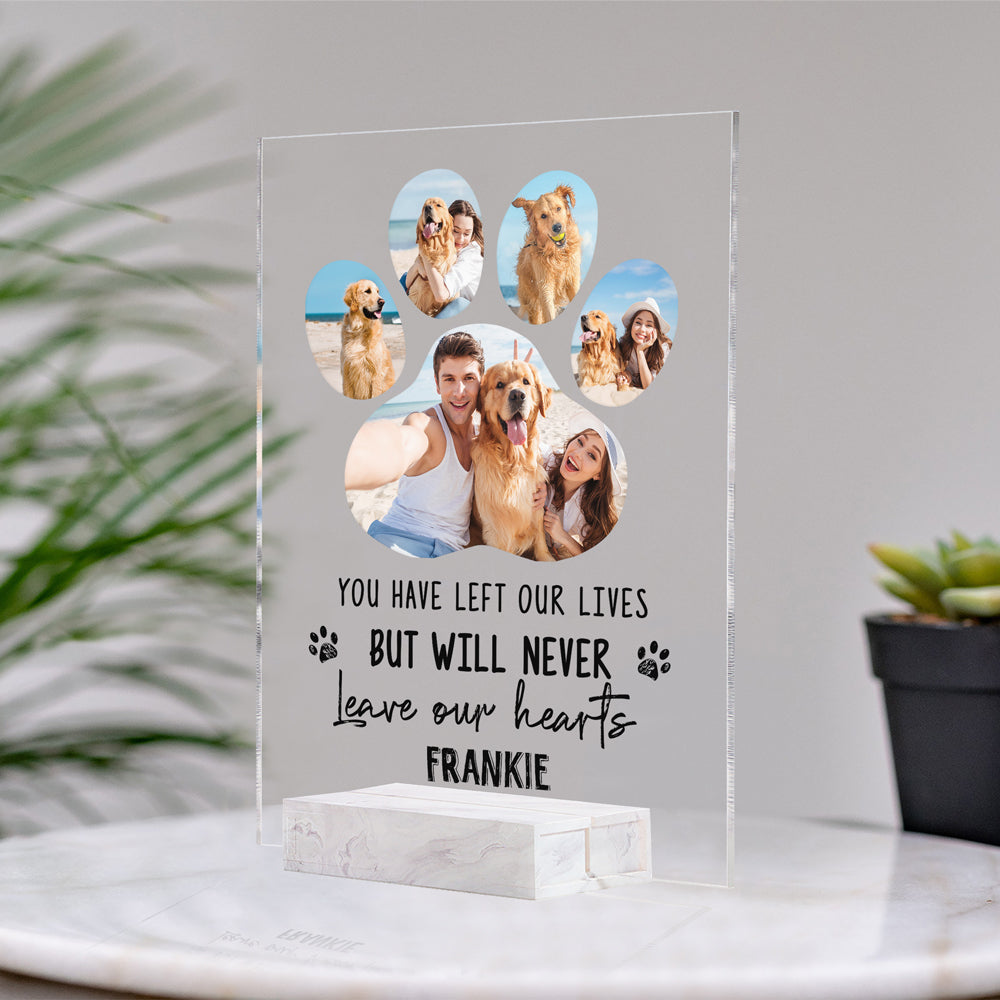 Dog Memorial Passing You left our lives Personalized Plaque