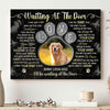 Dog Memorial Pet Waiting At The Door Sympathy Personalized Canvas