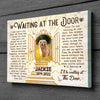 Loss Of Pet Memorial Dog Waiting At The Door Personalized Canvas