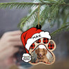 Dog Paw Shaped Photo Wood Ornament Personalized Gift For Dog Lovers