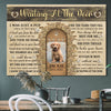 Dog Pet Memorial Waiting At The Door Personalized Canvas