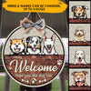 Dog Welcome Hope You Like Hair Funny Personalized Wooden Sign