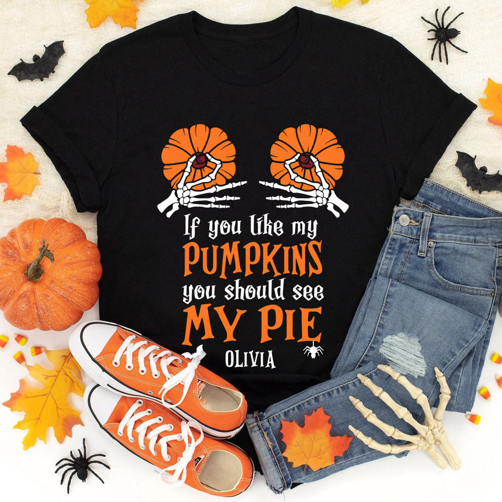 Don't Touch Skeleton Boob Girlfriend Halloween Personalized Shirt