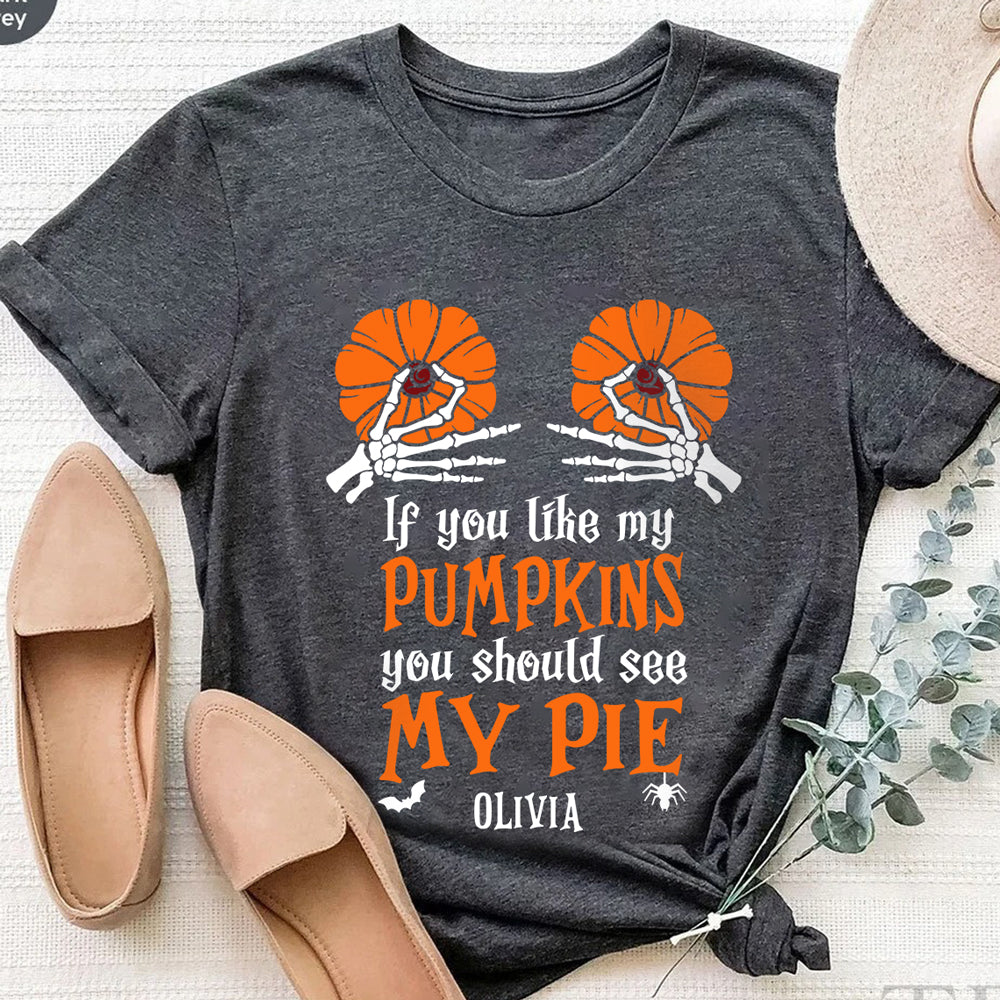 Don't Touch Skeleton Boob Girlfriend Halloween Personalized Shirt