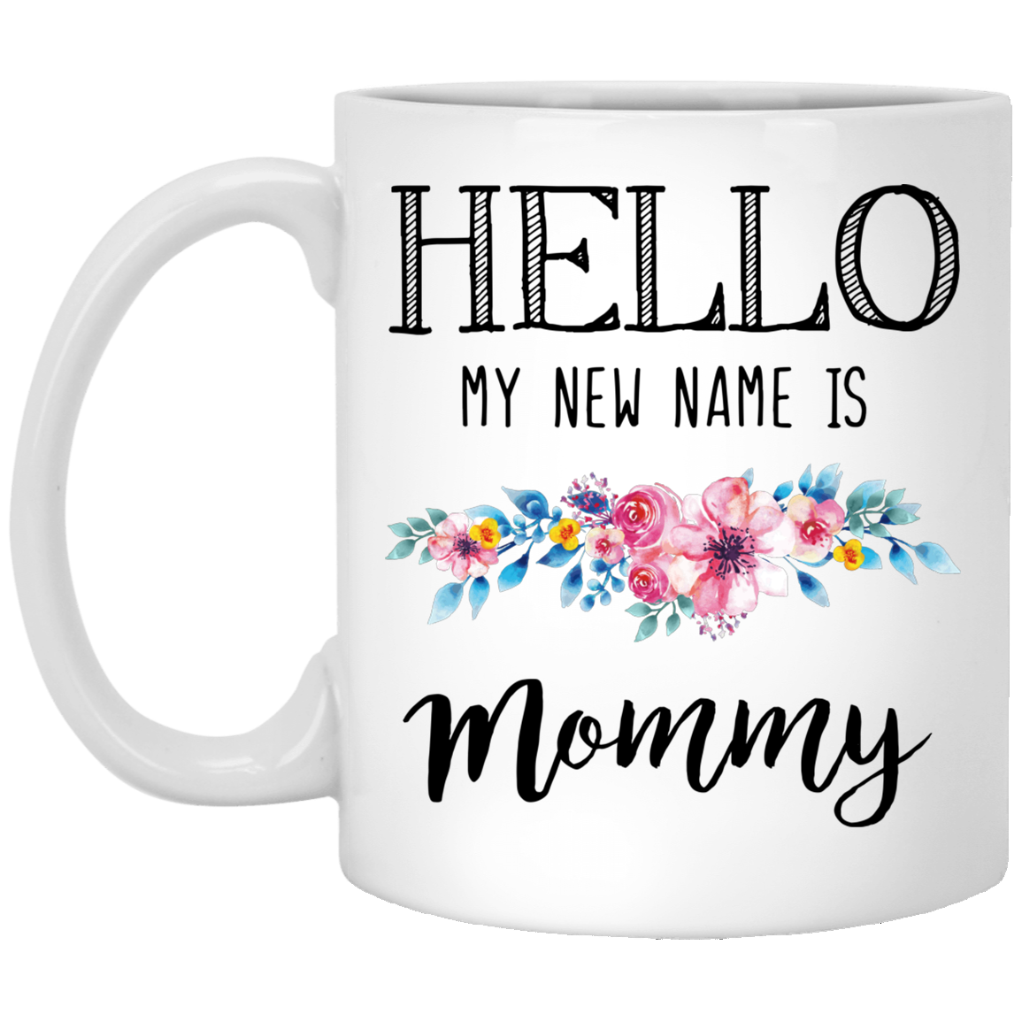 Hello My New Name is Mommy Mug – Heart & Willow Prints