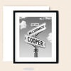 Personalized street sign print engagement gifts