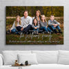 Personalized Picture Family Member Name Wall Art Home Decor Image Family Gift Horizontal Canvas