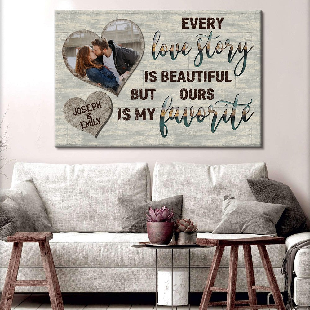 Our Love Story Canvas Print, Keepsake For Boyfriend