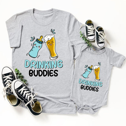 Expecting Dad 1st New Drinking Buddies Matching Shirt