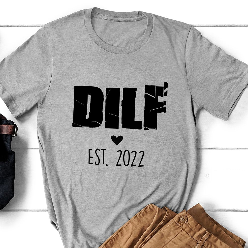 Expecting Dad New 1st DILF Funny Personalized Shirt