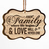 Where Love Will Never End Ornament Personalized Name Gift For Family
