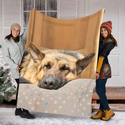 German Shepherd Sleeping Blanket