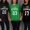 Personalized O&#39;Wasted Tipsy Hammered Drinking Team St.Pattys Day TShirt