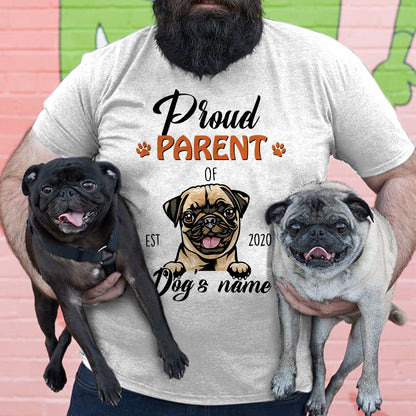 Personalized Proud Parent Of Dog Tshirt