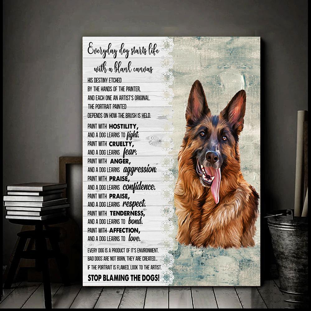 Stop Blaming The Dogs Canvas Vista Stars Personalized gifts