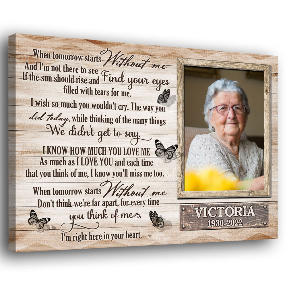 Family Member Letter From Heaven Memorial Personalized Canvas