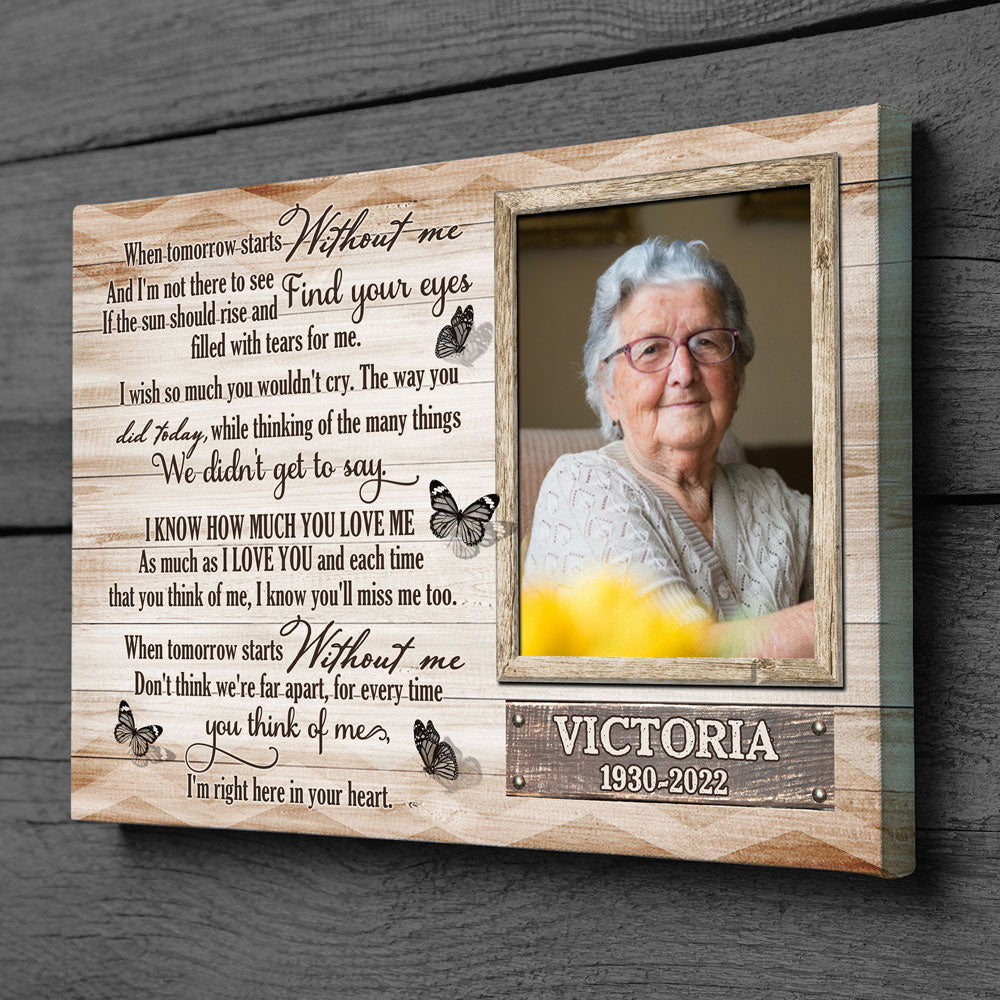 Family Member Letter From Heaven Memorial Personalized Canvas